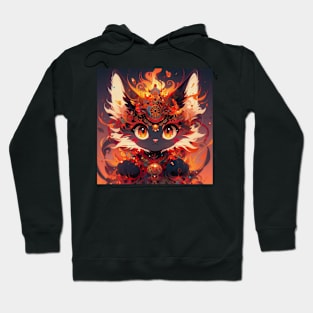 Fire Demon Kitty Hoodie